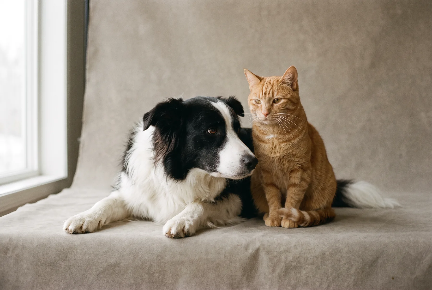 A dog and cat cared for together